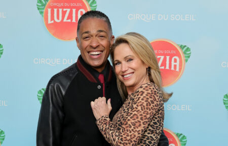 T. J. Holmes and Amy Robach attend Cirque Du Soleil's