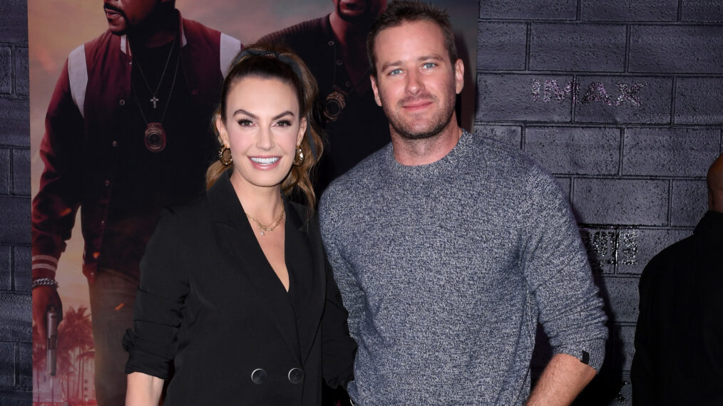 Elizabeth Chambers Hammer and Armie Hammer attend the premiere of Columbia Pictures' 'Bad Boys For Life'