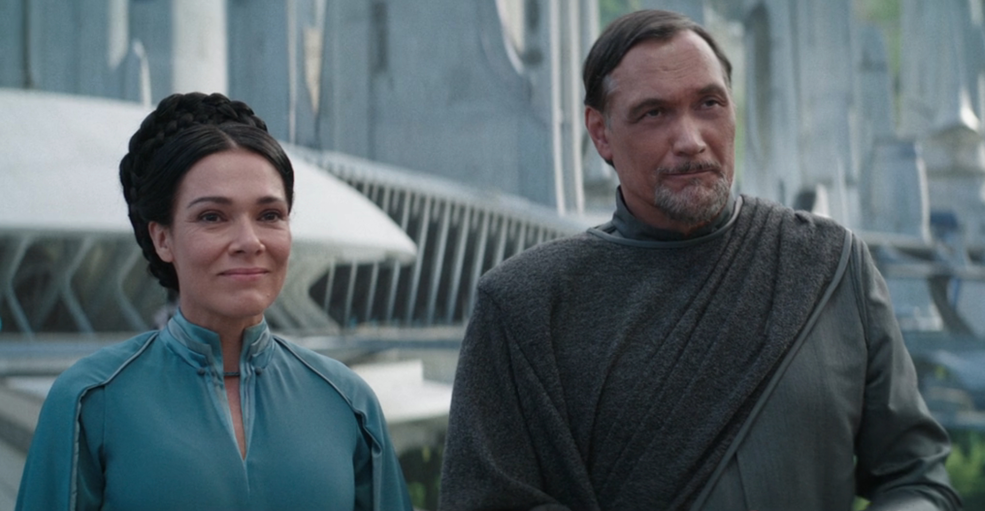 Simone Kessell and Jimmy Smits as Breha and Bail Organa in 'Obi-Wan Kenobi'