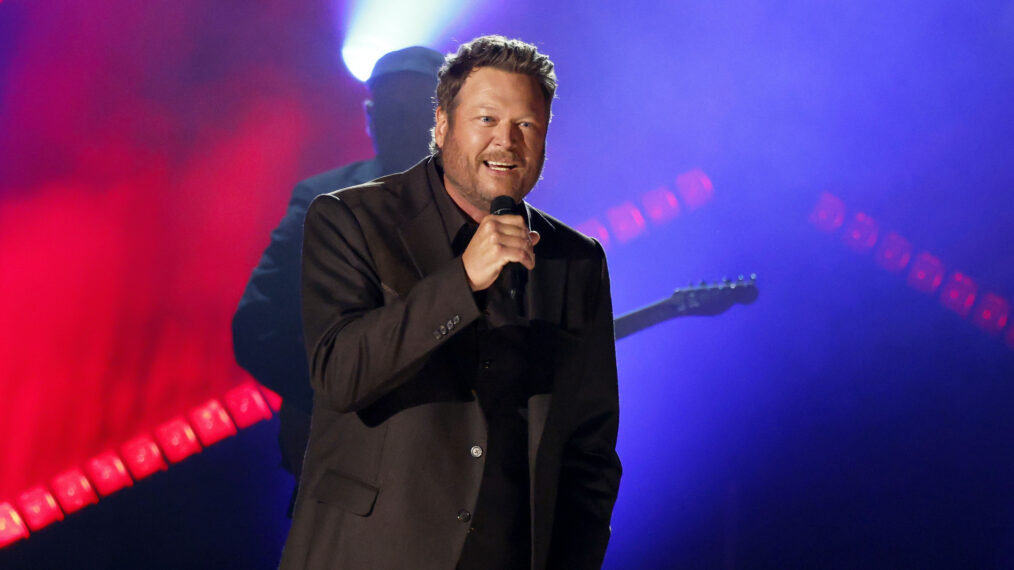 Blake Shelton performs onstage during the 60th Academy of Country Music Awards