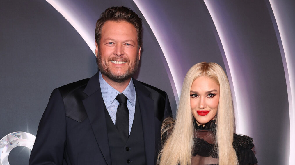 Blake Shelton and Gwen Stefani attend NBC's Opry 100: A Live Celebration at The Grand Ole Opry on March 19, 2025 in Nashville, Tennessee.