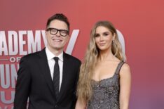 Bobby Bones and Caitlin Parker attend the 60th Academy of Country Music Awards at Omni Frisco Hotel at The Star on May 08, 2025 in Frisco, Texas.
