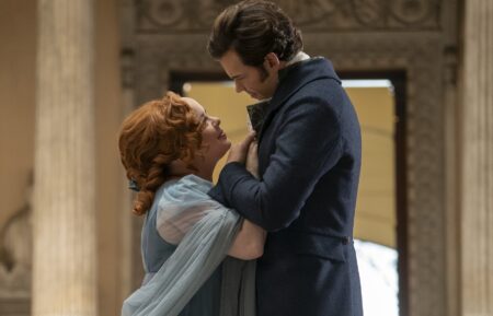 Nicola Coughlan and Luke Newton in 'Bridgerton' Season 3