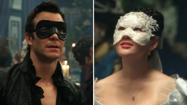 Luke Thompson and Yerin Ha in 'Bridgerton' Season 4