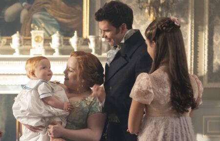 Nicola Coughlan and Luke Newton in 'Bridgerton' Season 4