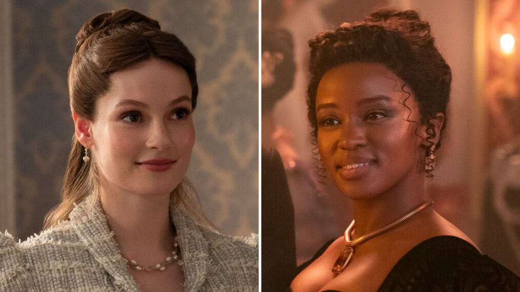 Hannah Dodd and Masali Baduza as Francesca and Michaela in 'Bridgerton'