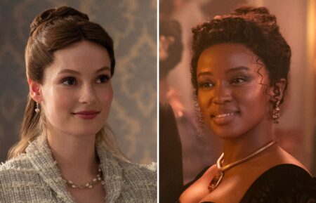 Hannah Dodd and Masali Baduza as Francesca and Michaela in 'Bridgerton'