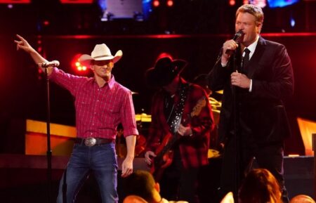 Bryce Leatherwood and Blake Shelton