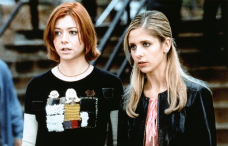 Alyson Hannigan as Willow Rosenberg and Sarah Michelle Gellar as Buffy Summers in 'Buffy the Vampire Slayer'