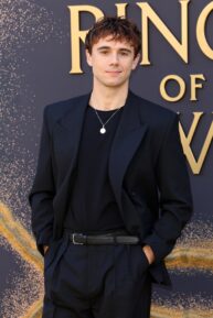 Calam Lynch attends the season two world premiere of "The Lord Of The Rings: The Rings Of Power" at the BFI Southbank on August 20, 2024 in London, England.