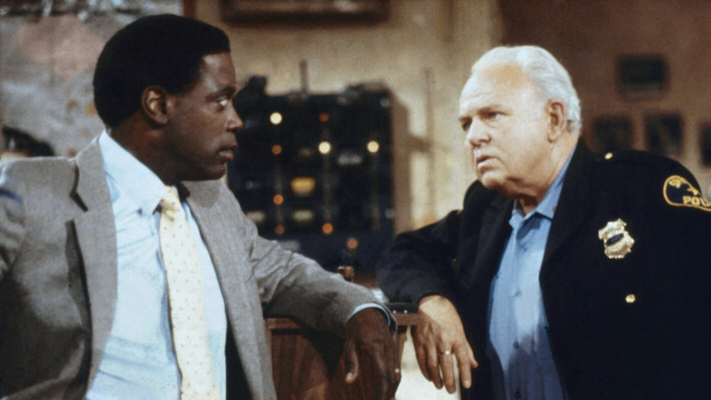 Howard E. Rollins Jr. and Carroll O'Connor in In The Heat of the Night
