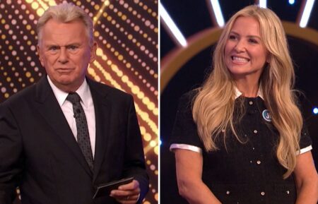 Pat Sajak and Jessica Capshaw for 'Celebrity Wheel of Fortune'