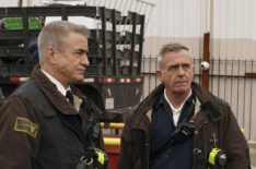 Dermot Mulroney as Chief Dom Pascal, David Eigenberg as Christopher Herrmann — 'Chicago Fire' Season 13 Episode 12 'Relief Cut'