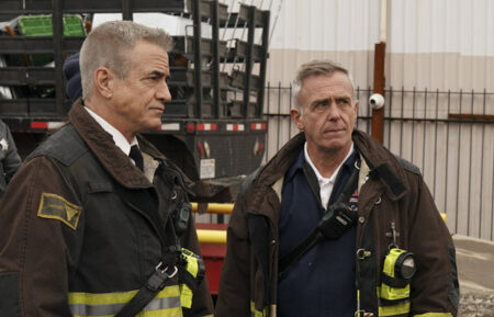 Dermot Mulroney as Chief Dom Pascal, David Eigenberg as Christopher Herrmann — 'Chicago Fire' Season 13 Episode 12 