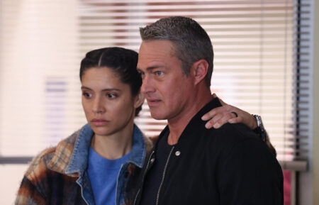 Miranda Rae Mayo as Stella Kidd, Taylor Kinney as Kelly Severide — 'Chicago Fire' Season 13 Episode 20 