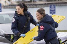 Hanako Greensmith as Violet Mikami, Jocelyn Hudon as Lizzy Novak — 'Chicago Fire' Season 13 Episode 21 'The Bad Guy'