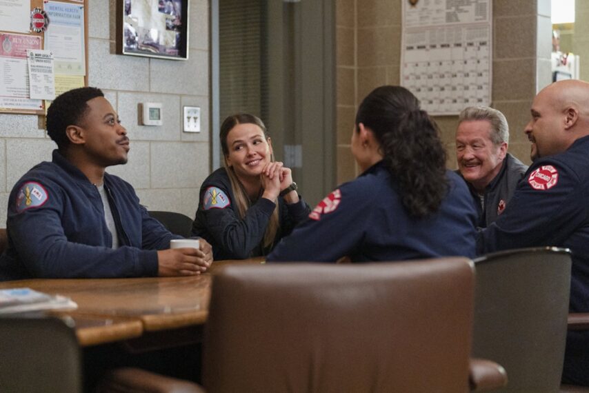Daniel Kyri as Darren Ritter, Jocelyn Hudon as Lizzy Novak, Christian Stolte as Randy “Mouch” McHolland, Joe Miñoso as Joe Cruz — 'Chicago Fire' Season 13 Finale "It Had to End This Way"
