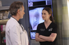 Steven Weber as Dr. Archer, Sarah Ramos as Dr. Lenox — 'Chicago Med' Season 10 Episode 13 'Take a Look in the Mirror'