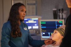 Marlyne Barrett as Maggie Lockwood, Brooklyn Shuck as Alea Lancer — 'Chicago Med' Season 10 Finale '...Don't You Cry'
