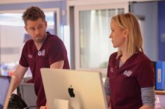 Luke Mitchell as Dr. Mitch Ripley, Jessy Schram as Dr. Hannah Asher — 'Chicago Med' Season 10 Finale '...Don't You Cry'