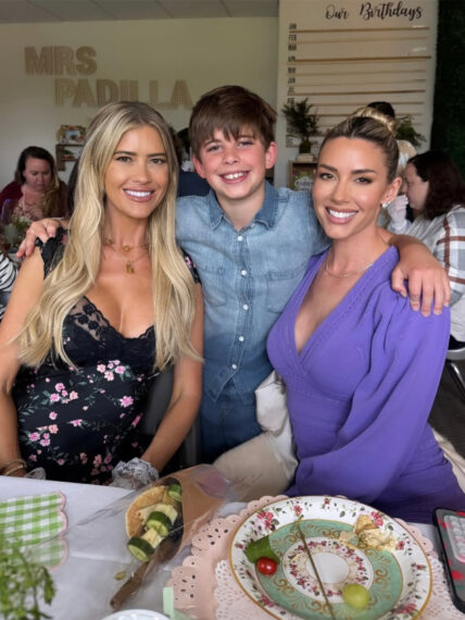 Christina Haack with her son, Brayden, and his stepmother, Heather Rae El Moussa
