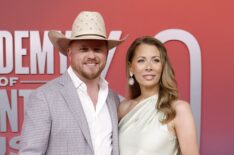 Cody Johnson and Brandi Johnson attend the 60th Academy of Country Music Awards at Omni Frisco Hotel at The Star on May 08, 2025 in Frisco, Texas.
