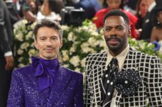 Raúl Domingo and Colman Domingo, Met Gala Co-Chair, attend the 2025 Met Gala Celebrating 'Superfine: Tailoring Black Style' at Metropolitan Museum of Art on May 05, 2025 in New York City.
