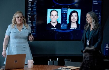 Kirsten Vangsness as Penelope Garcia and Paget Brewster as Emily Prentiss — 'Criminal Minds: Evolution' Season 17 Episode 2 