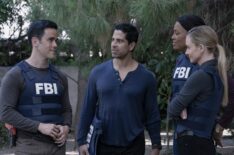 RJ Hatanaka as Tyler Green, Adam Rodriguez as Luke Alvez, Aisha Tyler as Dr. Tara Lewis and A.J. Cook as Jennifer ‘JJ’ Jareau — 'Criminal Minds: Evolution' Season 18 Premiere 'Swimmer's Calculus'