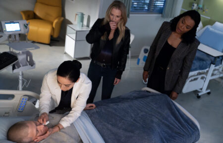 Zach Gilford as Elias Voit, Aimee Garcia as Dr. Julia Ochoa, A.J. Cook as Jennifer ‘JJ’ Jareau and Aisha Tyler as Dr. Tara Lewis — 'Criminal Minds: Evolution' Season 18 Episode 4 