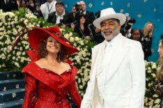 Debbie Allen and Norm Nixon attend the 2025 Met Gala Celebrating 'Superfine: Tailoring Black Style' at Metropolitan Museum of Art on May 05, 2025 in New York City.