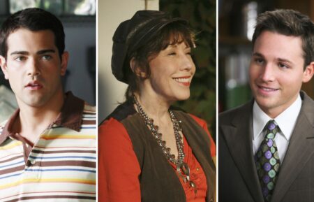 Jesse Metcalfe as John Rowland, Lily Tomlin as Roberta Simonds, and Shawn Pyfrom as Andrew Van de Kamp on 'Desperate Housewives'
