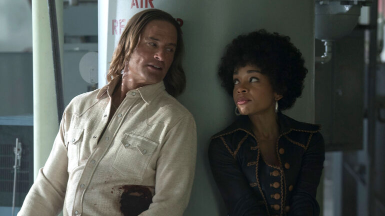 Josh Holloway and Rachel Hilson in 'Duster' on Max