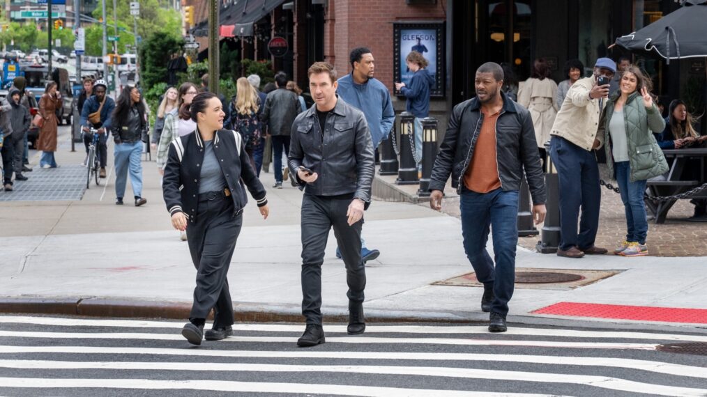 Keisha Castle-Hughes as Special Agent Hana Gibson, Dylan McDermott as Supervisory Special Agent Remy Scott, and Edwin Hodge as Special Agent Ray Cannon — 'FBI: Most Wanted' Series Finale 