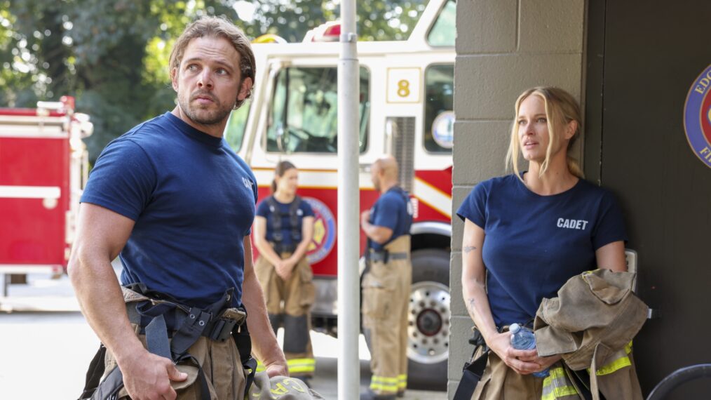 Max Thieriot as Bode Leone and Leven Rambin as Audrey James — 'Fire Country' Season 3 Episode 3