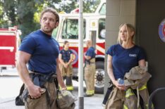 Max Thieriot as Bode Leone and Leven Rambin as Audrey James — 'Fire Country' Season 3 Episode 3 'Welcome to the Cult'