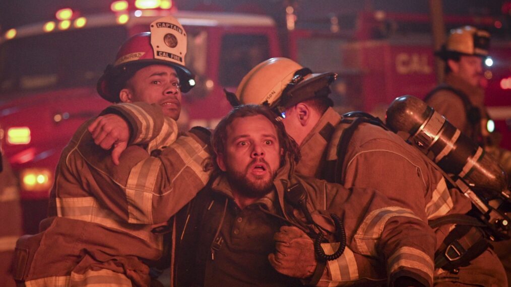 Jordan Calloway as Jake Crawford and Max Thieriot as Bode Leone — 'Fire Country' Season 3 Finale 'I'd Do It Again'