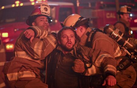Jordan Calloway as Jake Crawford and Max Thieriot as Bode Leone — 'Fire Country' Season 3 Finale