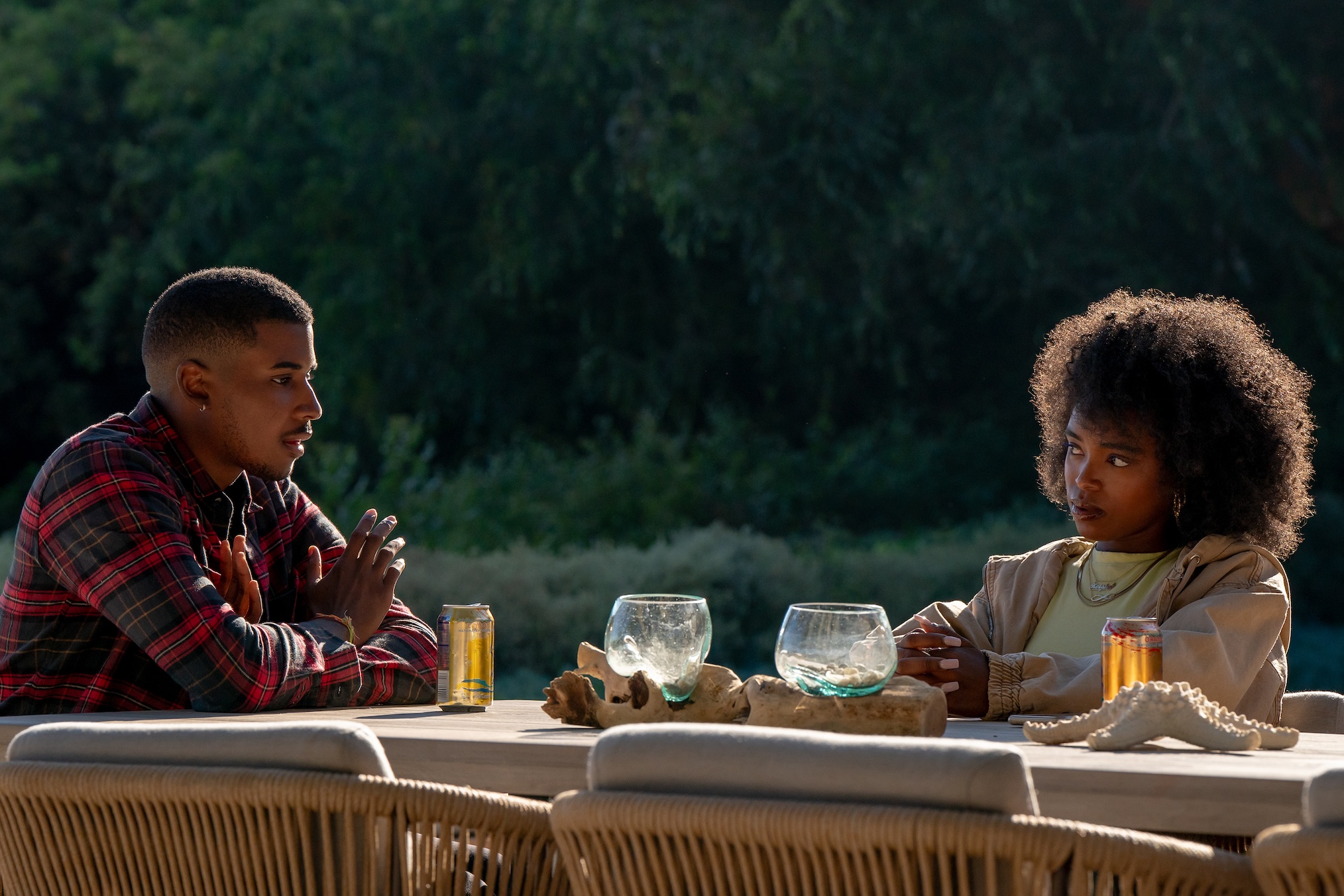 Michael Cooper Jr. as Justin Edwards and Lovie Simone as Keisha Clark in Episode 108 of Forever.