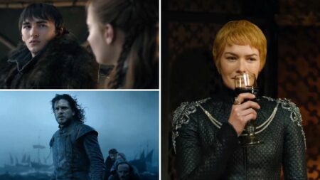 Isaac Hempstead-Wright as Bran Stark, Lena Headey as Cersei Lannister, and and Kit Harington as Jon Snow in 'Game of Thrones'