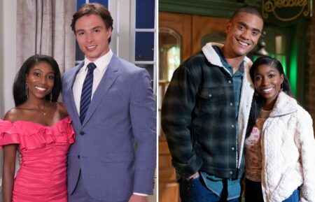 Tabyana Ali with Nicholas Alexander Chavez and Jens Austin Astrup on 'General Hospital'