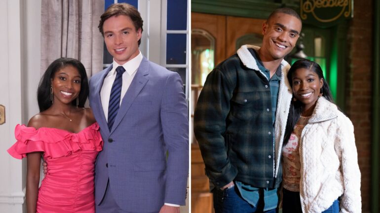 Tabyana Ali with Nicholas Alexander Chavez and Jens Austin Astrup on 'General Hospital'