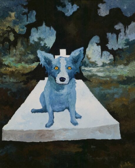 George Rodrigue's 'Man's Best Friend' - 1989, Oil on Canvas