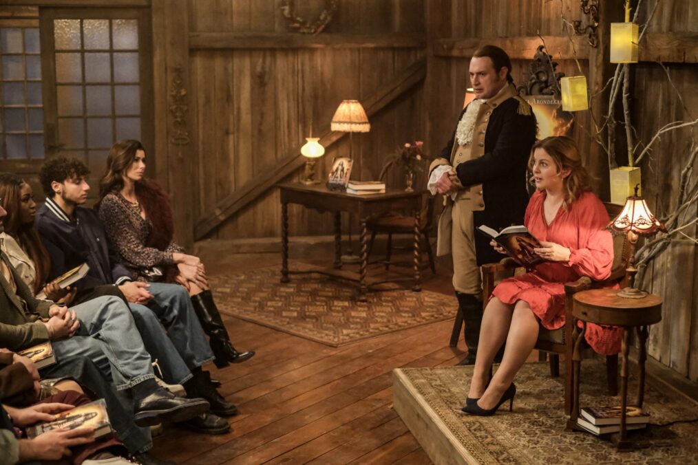 Brandon Scott Jones and Rose McIver in 'Ghosts' Season 4 finale