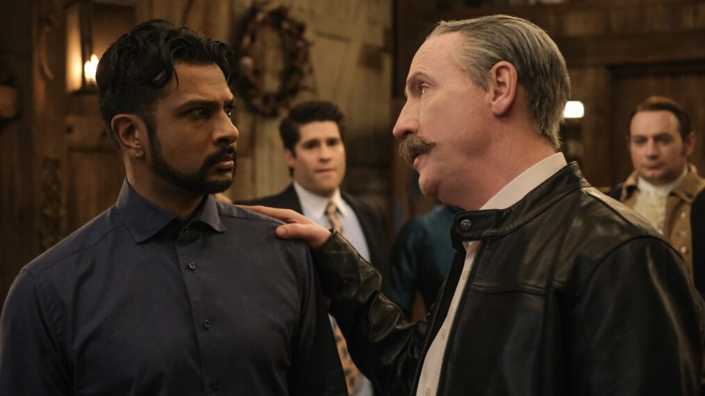 Utkarsh Ambudkar and Matt Walsh in 'Ghosts' Season 4 finale