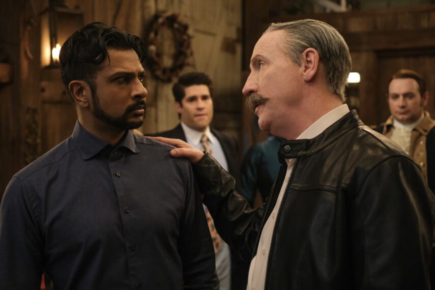 Utkarsh Ambudkar and Matt Walsh in 'Ghosts' Season 4 finale