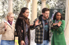 AnnaSophia Robb as Alice, Melissa Fumero as Birdie, Ben Rappaport as Brett, Aja Naomi King as Catherine in the 'Grosse Pointe Garden Society' Season 1 finale