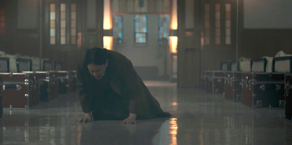 Ann Dowd as Aunt Lydia in 'The Handmaid's Tale' Season 6 Episode 8, 'Exodus'