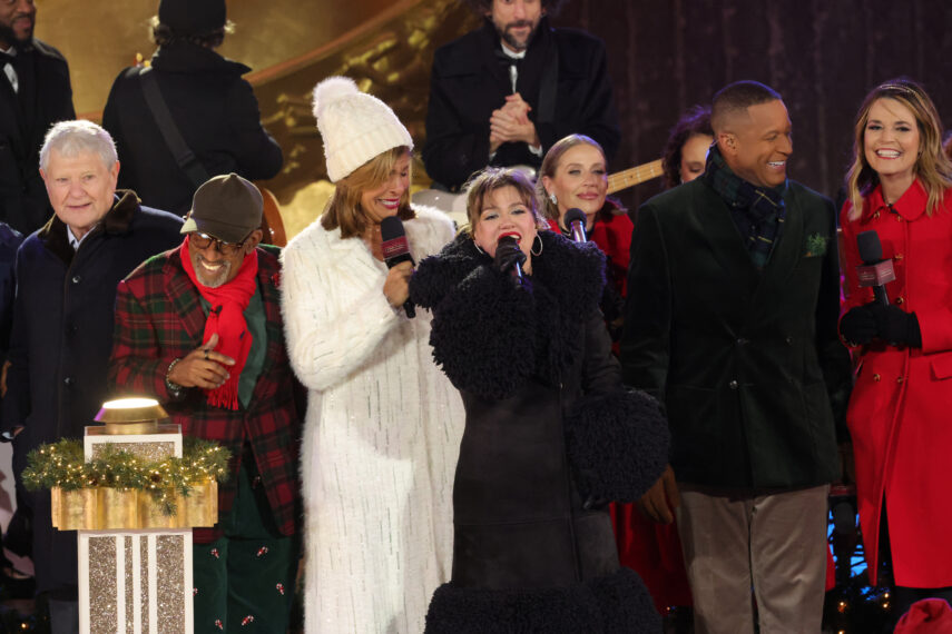 Al Roker, Hoda Kotb, Kelly Clarkson, Craig Melvin and Savannah Guthrie attend the 2024 Rockefeller Center Tree Lighting Ceremony 