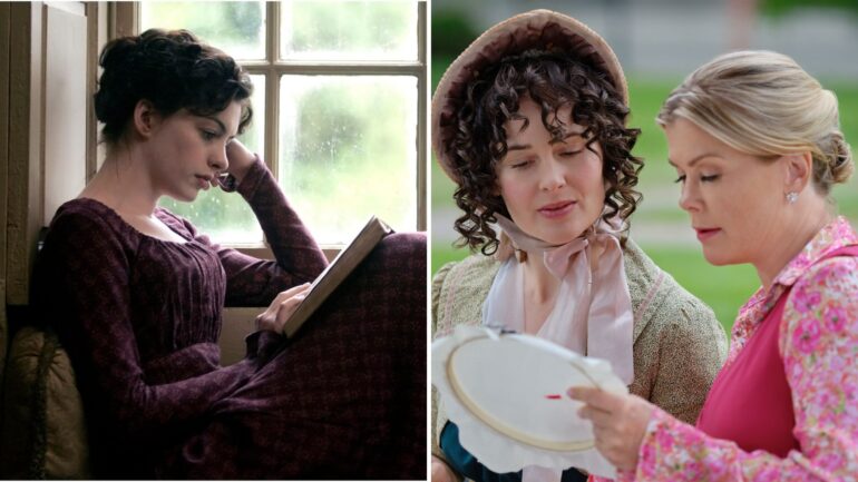 Anne Hathaway in 'Becoming Jane'/Kendra Anderson, Alison Sweeney in 'Love and Jane'